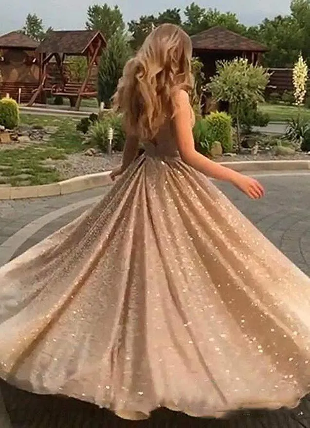 A-line Sequins Prom Dresses 2023 Fashion Evening Dresses  PSK147