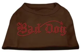 Bad Dog Rhinestone Shirts Brown XL (16)