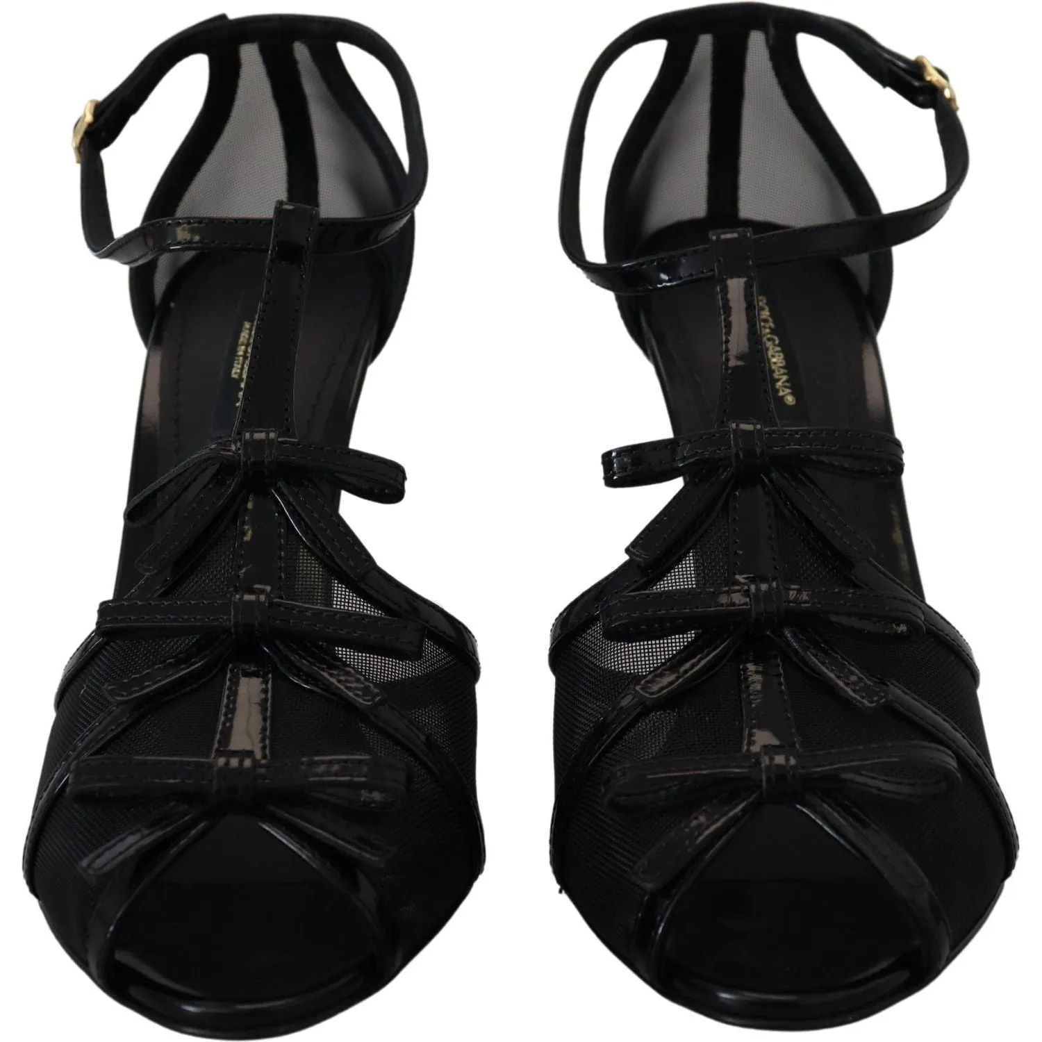 Dolce & Gabbana Elegant Black Stiletto Heeled Sandals