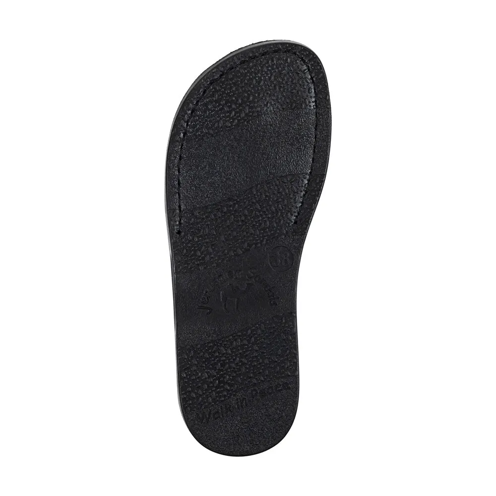 Natalie - Leather Slide On Sandal | Black