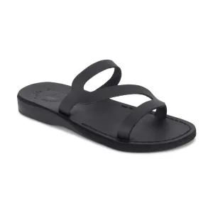 Natalie - Leather Slide On Sandal | Black