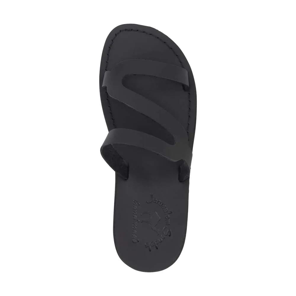 Natalie - Leather Slide On Sandal | Black