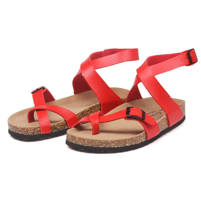 Sandals Fashion Cork Sandals 2018 New Women Casual Summer Beach Shoe Flat