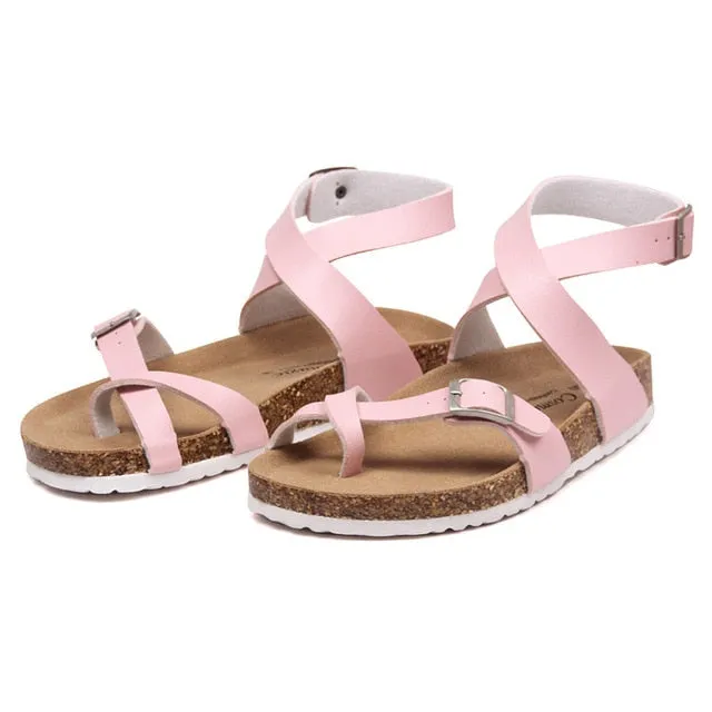 Sandals Fashion Cork Sandals 2018 New Women Casual Summer Beach Shoe Flat