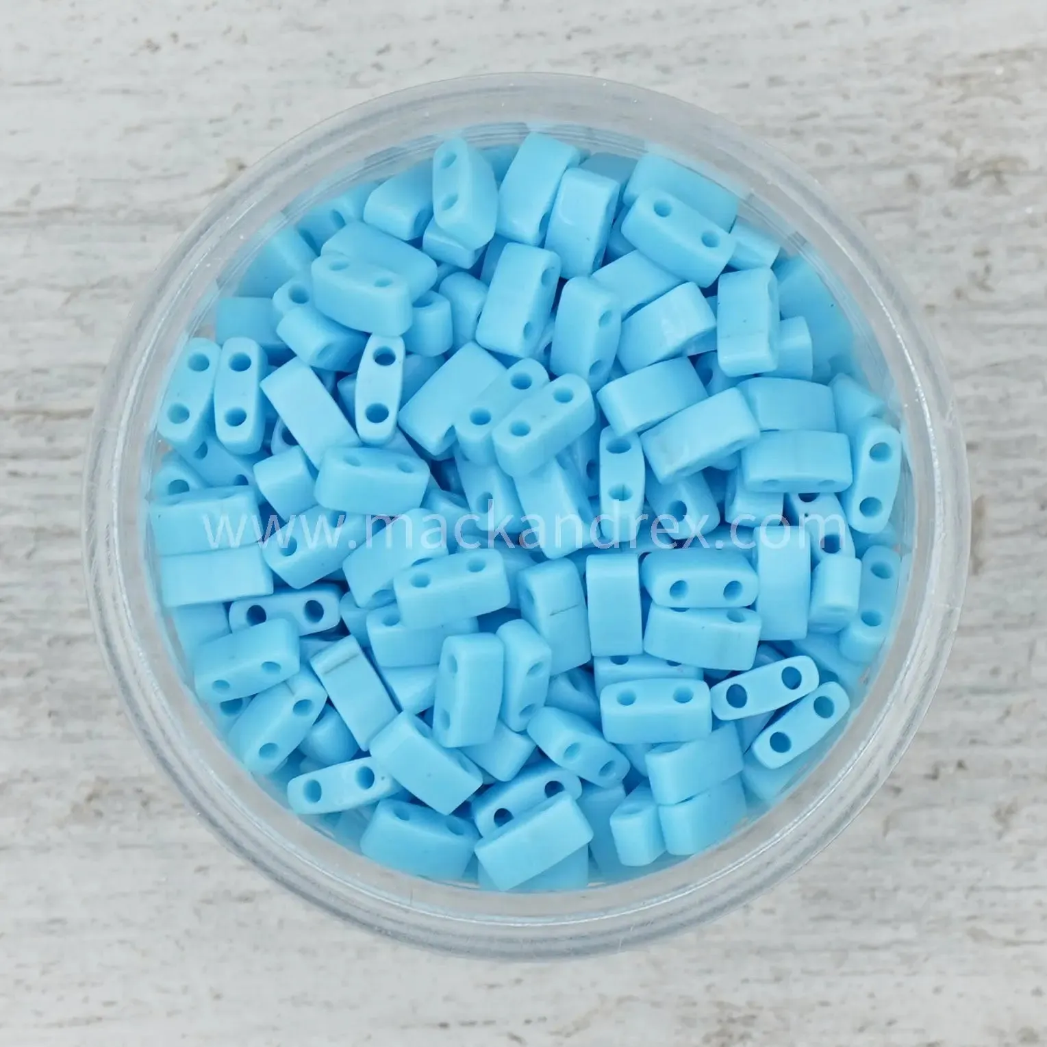 Turquoise Opaque Half Tila | HTL0413