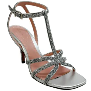 Zimmermann Silver Sequined Aura Sandals